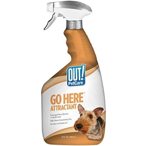 OUT! PetCare Go Here Attractant Indoor and Outdoor Dog Training Spray - House-Training Aid for Puppies and Dogs - 32 oz